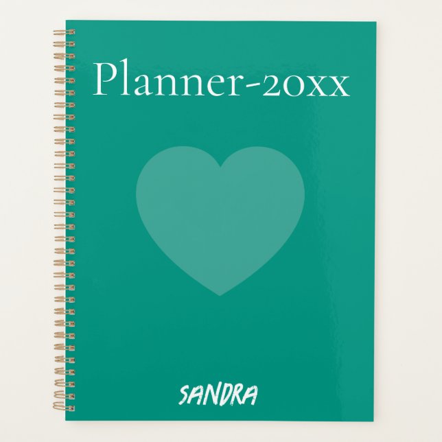 Elegantes Notebook mit individuellem Namensplaner- Planer (Vorderseite)