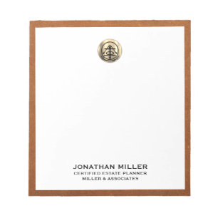 Elegantes Notepad mit Gold-Logo Notizblock