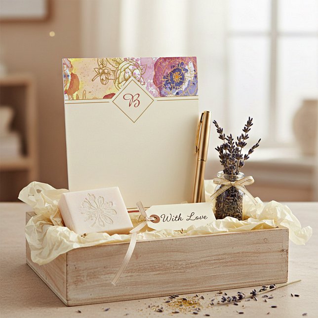 Elegantes Notizblock mit Blumen (Von Creator hochgeladen)