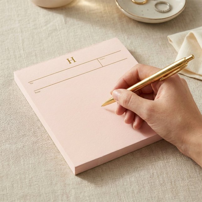 Elegantes Notizbuch mit Monogramm für sie Notizblock (Von Creator hochgeladen)