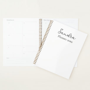 Elegantes Notizbuchdesign mit individuellem Namens Planer