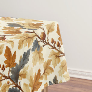 Elegantes Oak Leaf & Pinecone Herbstmuster Tischdecke