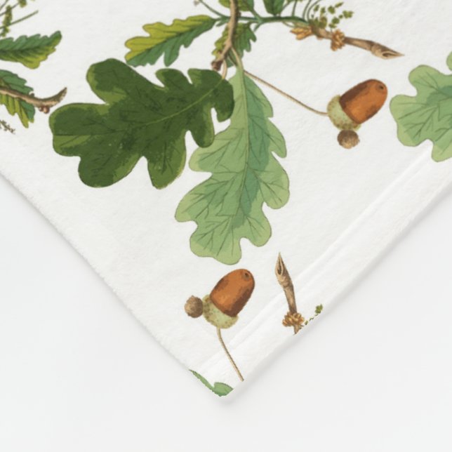 Elegantes Oak Leaf und Acorn Fleece Blanket (Ecke)