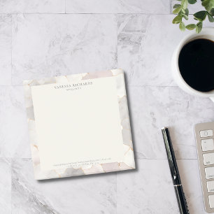 Elegantes öffentliches Logo in Rosa und Grau-Marmo Post-it Klebezettel