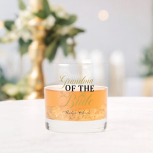 Elegantes Oma des Grooms Name hinzufügen Whiskyglas