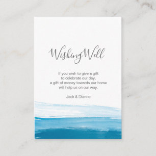 Elegantes ombre blaues Aquarell, das wohle Karte