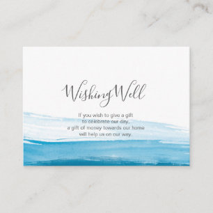 Elegantes ombre blaues Aquarell, das wohle Karte