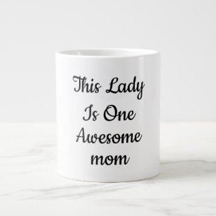 Elegantes "One Awesome Mom" Schriftzug Kaffee Jumbo-Tasse