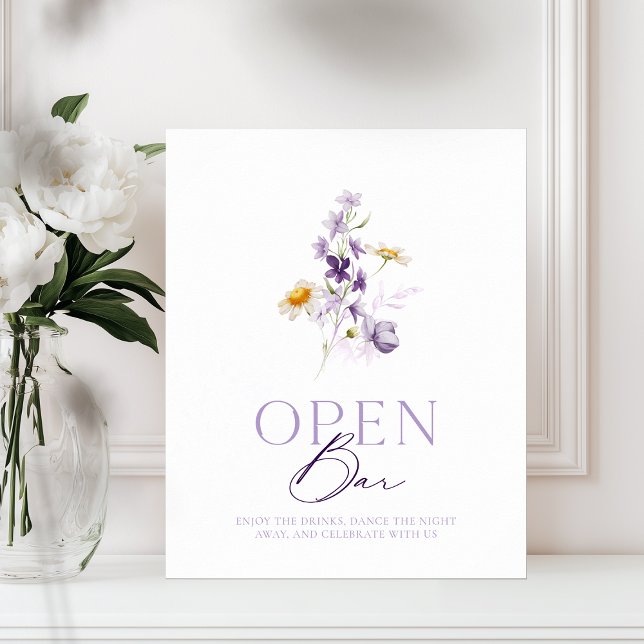 Elegantes Open Bar Sign Poster (Von Creator hochgeladen)