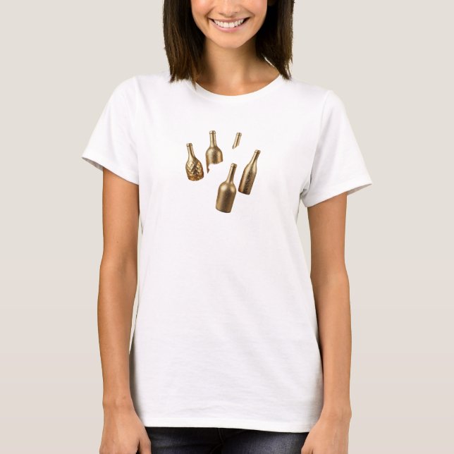 Elegantes Orange ABSTRACT ART Statement T-Shirt (Vorderseite)