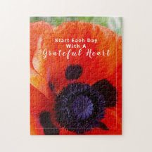 Elegantes Orange Blume Zitat Poppy