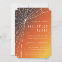 Elegantes Orange Diamond Spider Web Halloween-Part