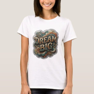 Elegantes Orange DREAM BIG Grafik-T-Shirt T-Shirt