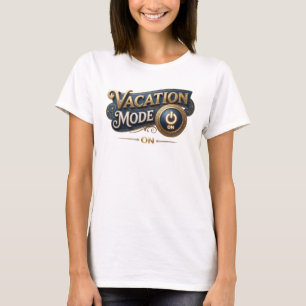 Elegantes Orange FERIENMODUS AKTIVIERT Mode Kunst T-Shirt