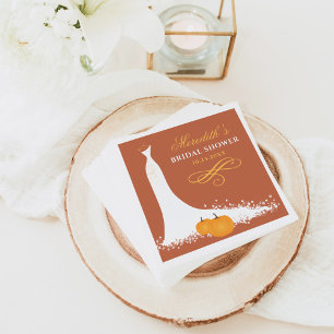 Elegantes Orange Hochzeit im Herbst Gown Brautpart Serviette