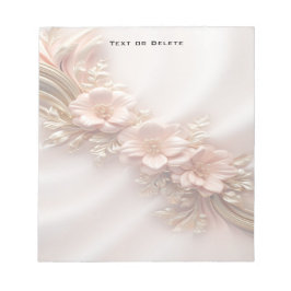 Elegantes Orange Peach Floral Notepad Notizblock