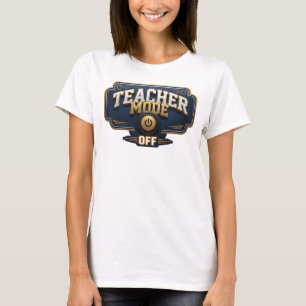 Elegantes Orange TEACH MODE OFF Kunstdesign T-Shirt