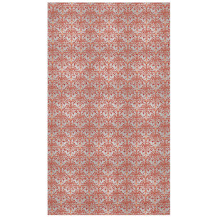 Elegantes orange-weißes Damastmuster Tischdecke