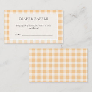 Elegantes orangefarbenes Gingham-Baby-Shower-Winde Begleitkarte