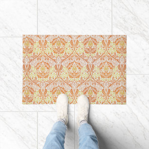 Elegantes Orangefarbenes Muster Fußmatte