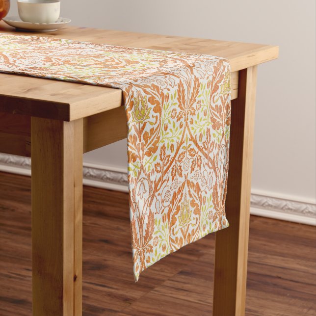 Elegantes Orangefarbenes Muster Kurzer Tischläufer (Beispiel)