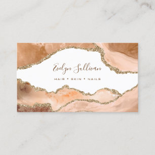 elegantes Orangen-Aquarell Visitenkarte