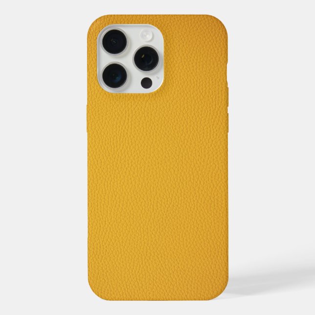 Elegantes oranges Leder iPhone Hülle (Rückseite)