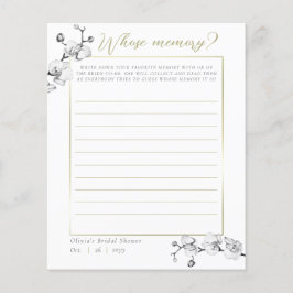 Elegantes Orchid-Brautparty mit Memory Game