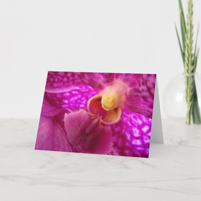 Elegantes Orchid-Grafik-Foto Karte (Vorderseite)