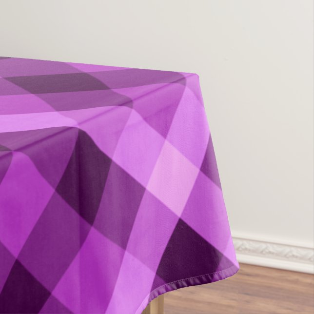 Elegantes Orchid Lila Kariertes Tischdecke (Beispiel)