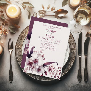 Elegantes Orchid Probe Dinner Einladung