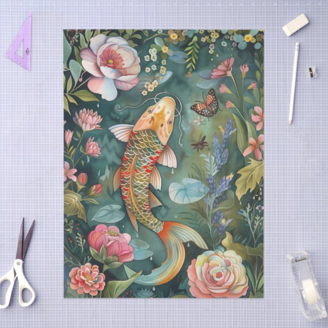 Elegantes Orientalisches Gartentheater Dekoratives Seidenpapier (Basteln)