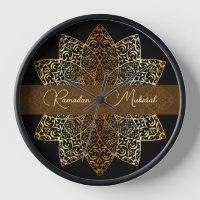 Elegantes Ornamental Gold und Black Ramadan Mubara