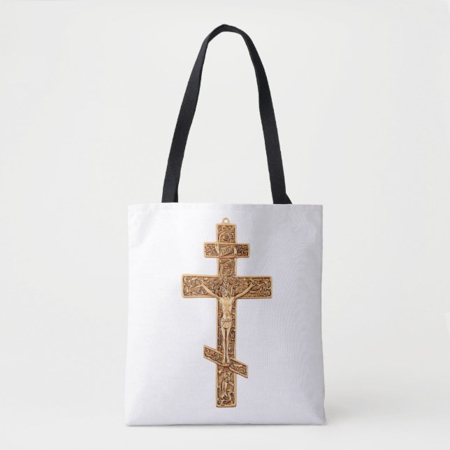 Elegantes orthodoxes Goldkreuz (Vorderseite)