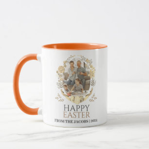 Elegantes Osterfloral Kalligrafie Christliches Fot Tasse