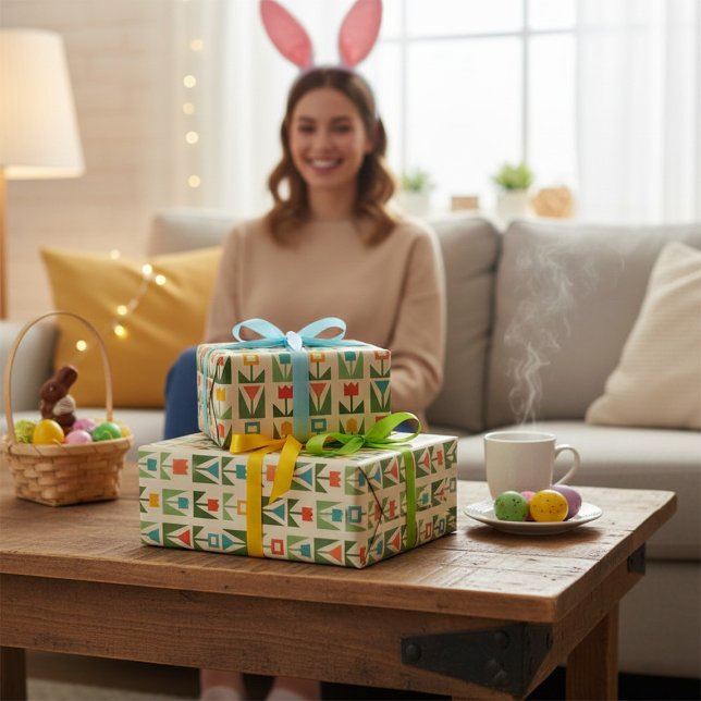 Elegantes Osterpackpapier mit Abstraktem Frühling Geschenkpapier (Von Creator hochgeladen)