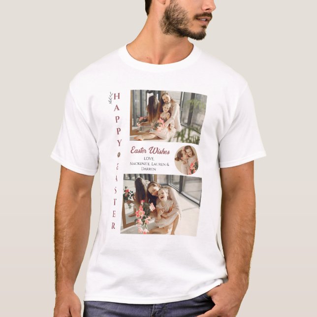 Elegantes Ostersegeln Ostereier FamilienFoto T-Shirt (Vorderseite)