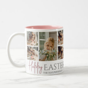 Elegantes Ostersegeln Ostereier FamilienFoto Zweifarbige Tasse