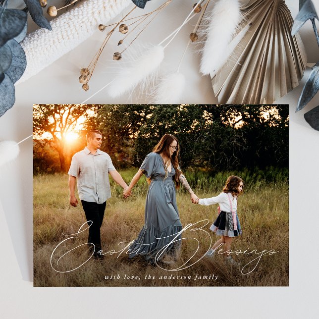 Elegantes Ostersegen-Foto Feiertagskarte (Von Creator hochgeladen)