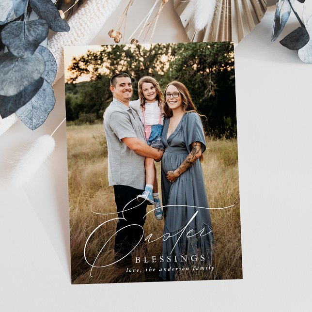 Elegantes Ostersegen-Foto Feiertagskarte (Von Creator hochgeladen)