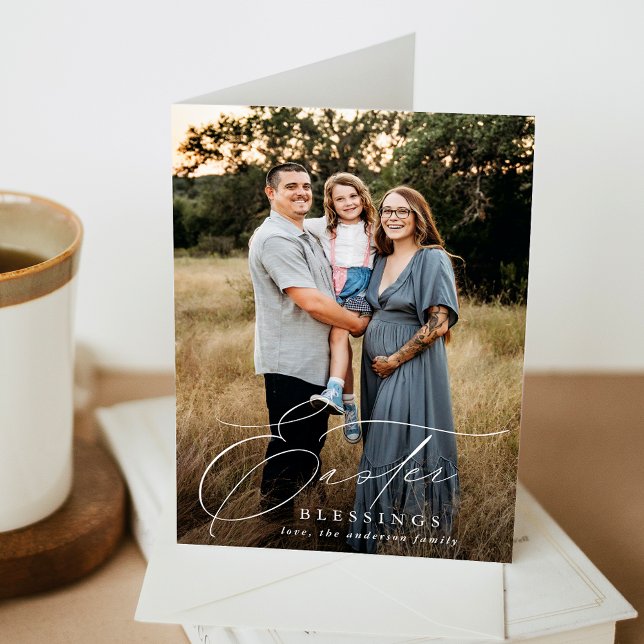 Elegantes Ostersegen-Foto Feiertagskarte (Von Creator hochgeladen)