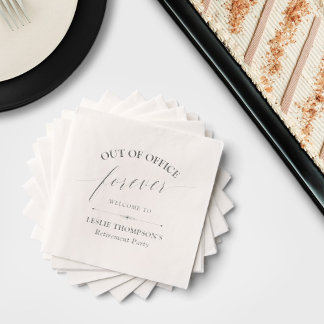 Elegantes Out-of-Office Forever Retirement Party Servietten Mit Folie