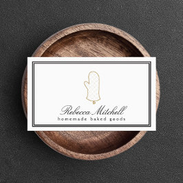 Elegantes Oven-Mitt-Logo für Bäckerei, Backwaren Visitenkarte