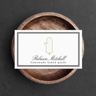 Elegantes Oven-Mitt-Logo für Bäckerei, Backwaren Visitenkarte