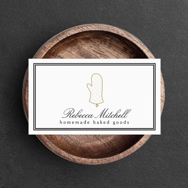 Elegantes Oven-Mitt-Logo für Bäckerei, Backwaren Visitenkarte (Von Creator hochgeladen)
