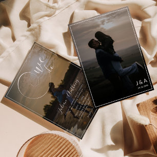 Elegantes Overlay 2 Foto Hochzeit Einladung