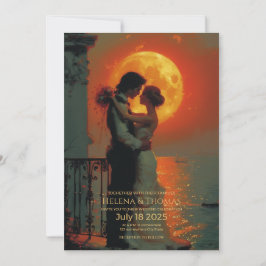 Elegantes Paar Mondlicht Einladung