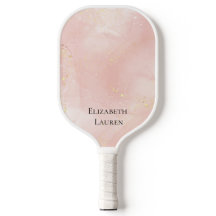 Elegantes Paddel in Rosa und Gold Pickleball
