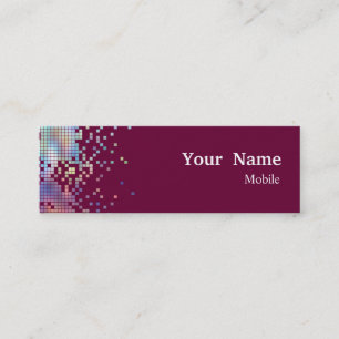 Elegantes Paillette-Hologramm Mini Visitenkarte