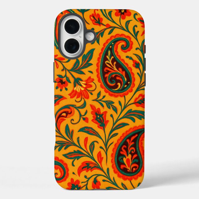 Elegantes Paisley-Blumenmuster Case-Mate iPhone Hülle (Rückseite)